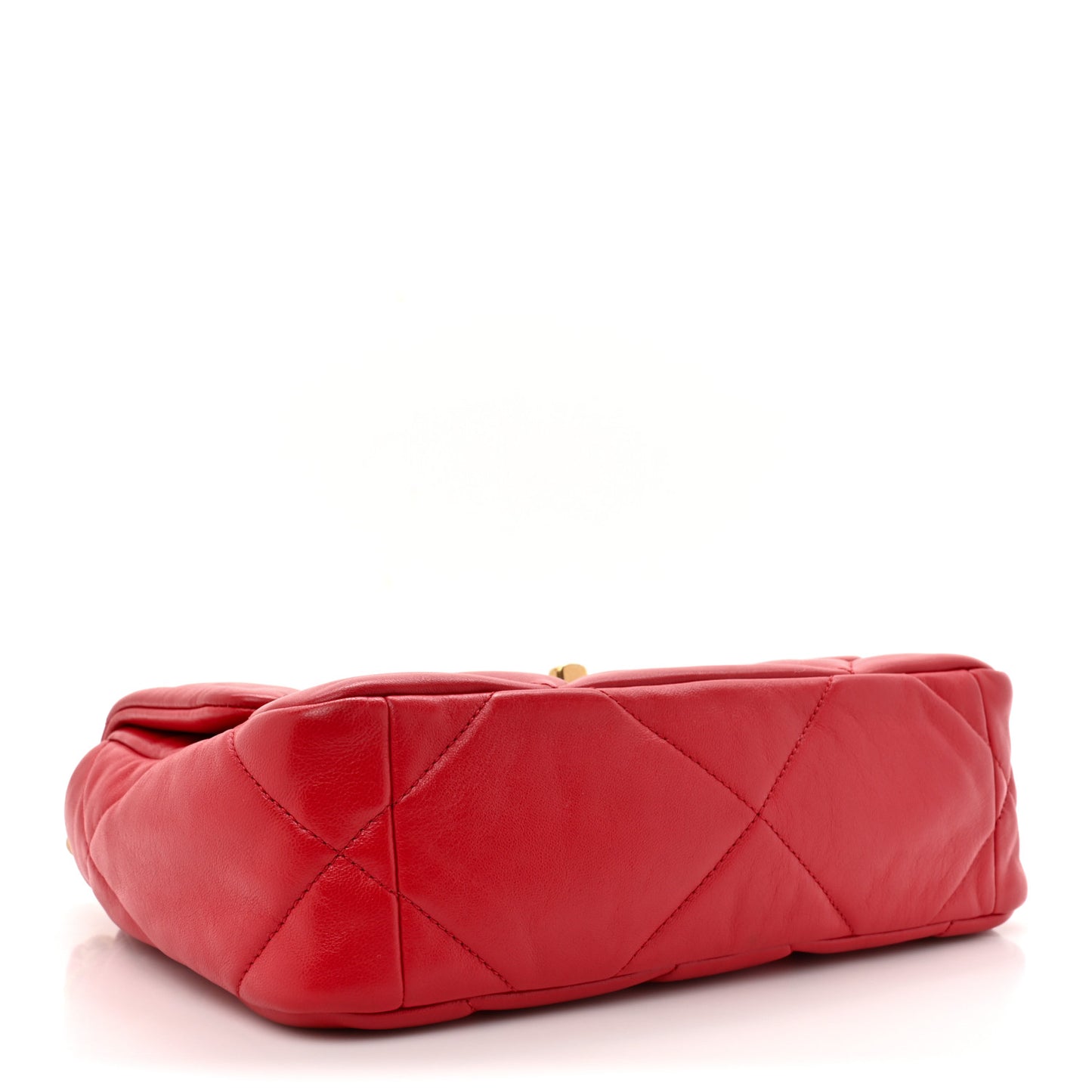 Lambskin Quilted Medium Chanel 19 Flap Red