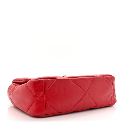 Chanel Lambskin Quilted Medium Chanel 19 Flap Red 4 of 10