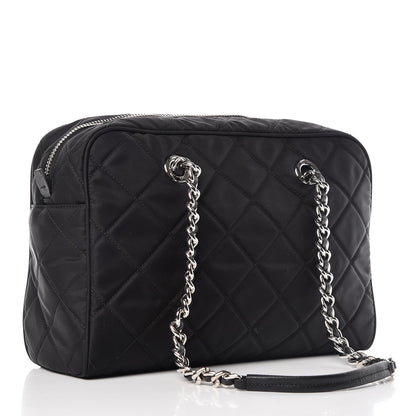 Prada Nylon Tessuto Impuntu Quilted Shoulder Bag Black 3 of 12