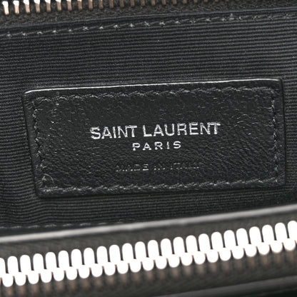 Saint Laurent Calfskin Y Quilted Monogram Medium Loulou Chain Satchel Black 6 of 11