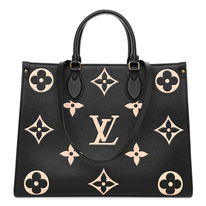 Louis Vuitton Empreinte Monogram Giant Onthego MM Black Beige 1 of 10