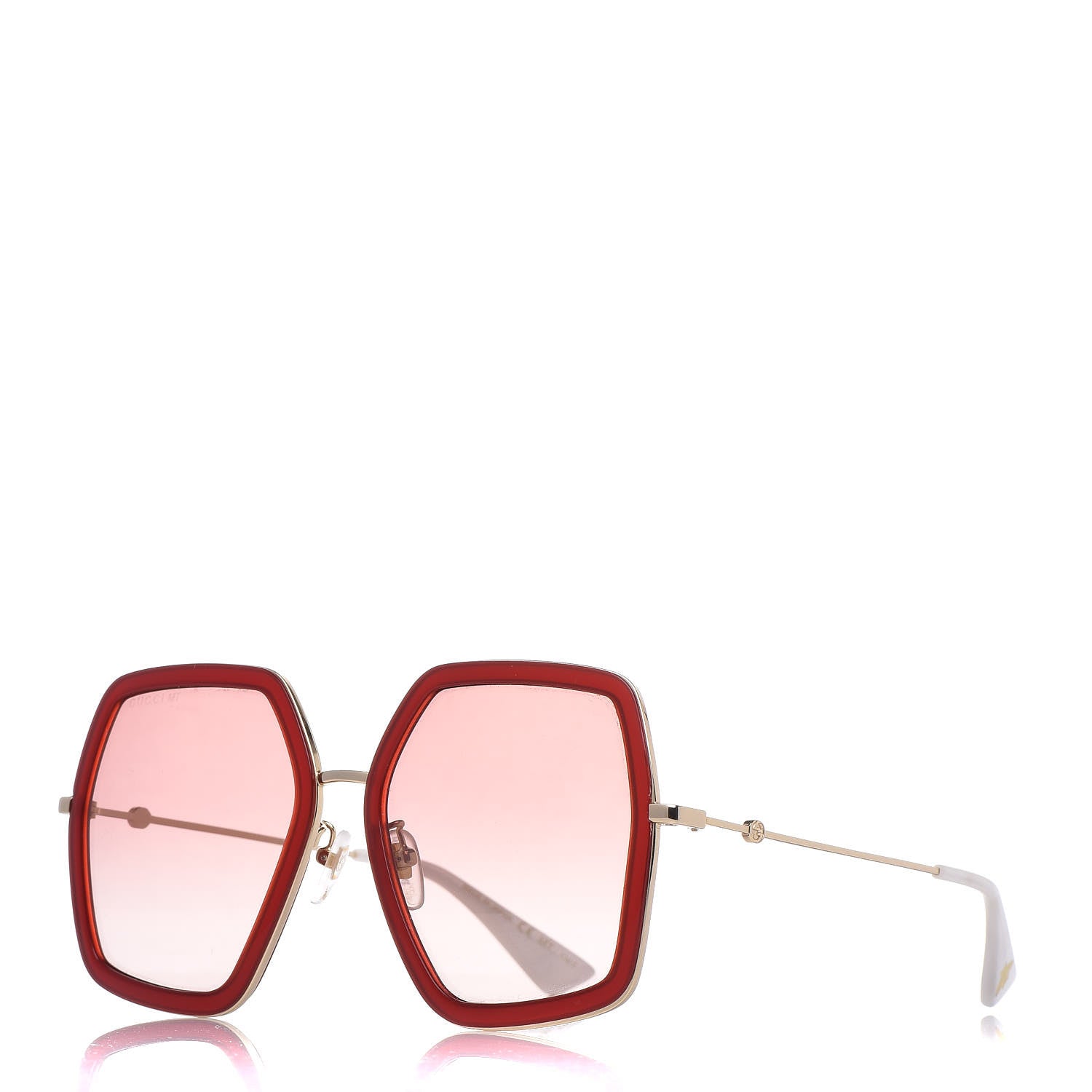 Gucci Acetate Oversize Square Frame GG0106S Red 1 of 7