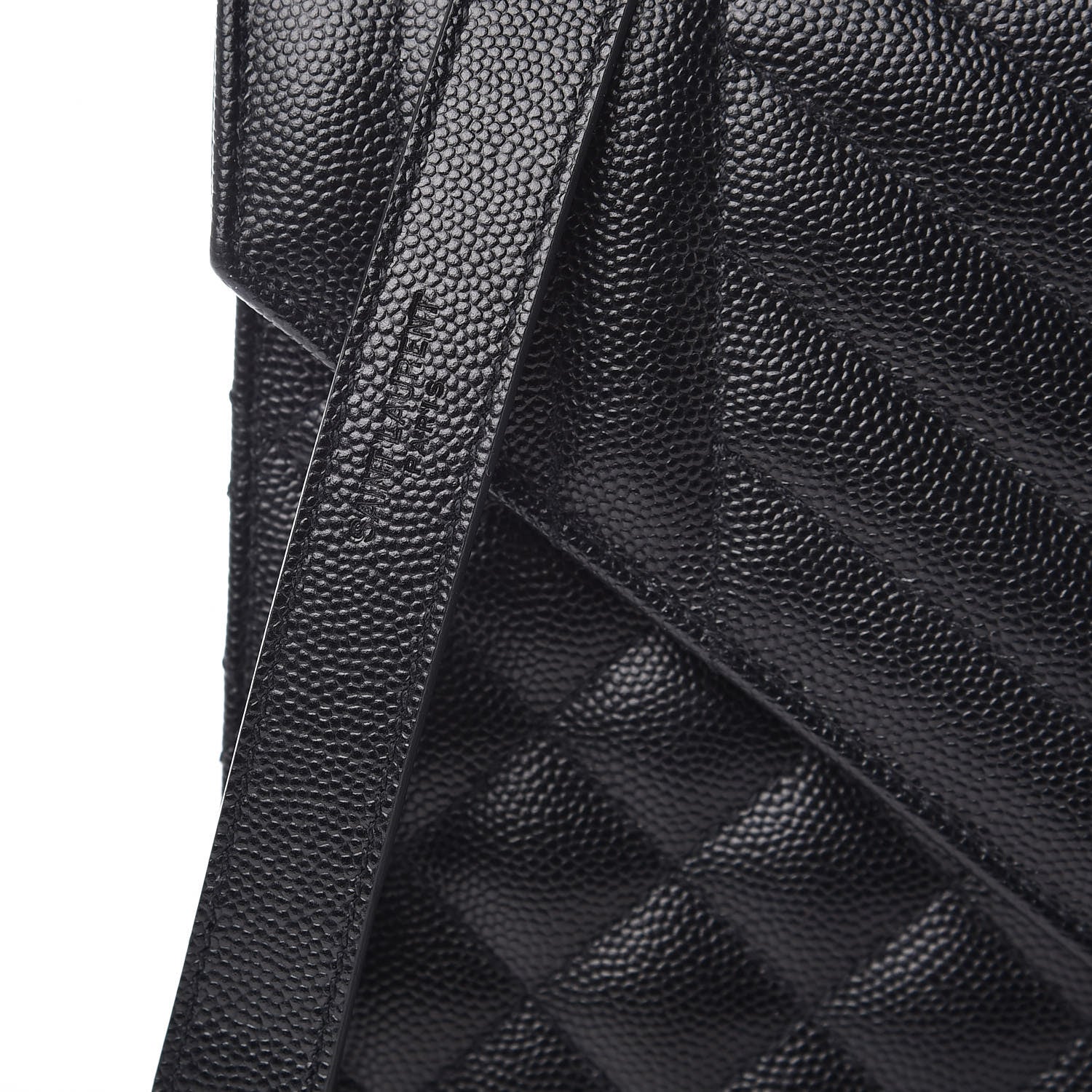 Saint Laurent Grain De Poudre Textured Mixed Matelasse Triquilt Medium Monogram Satchel Black 10 of 12