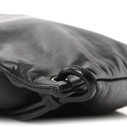 Saint Laurent Lambskin Teddy Drawstring Bag Black 10 of 11
