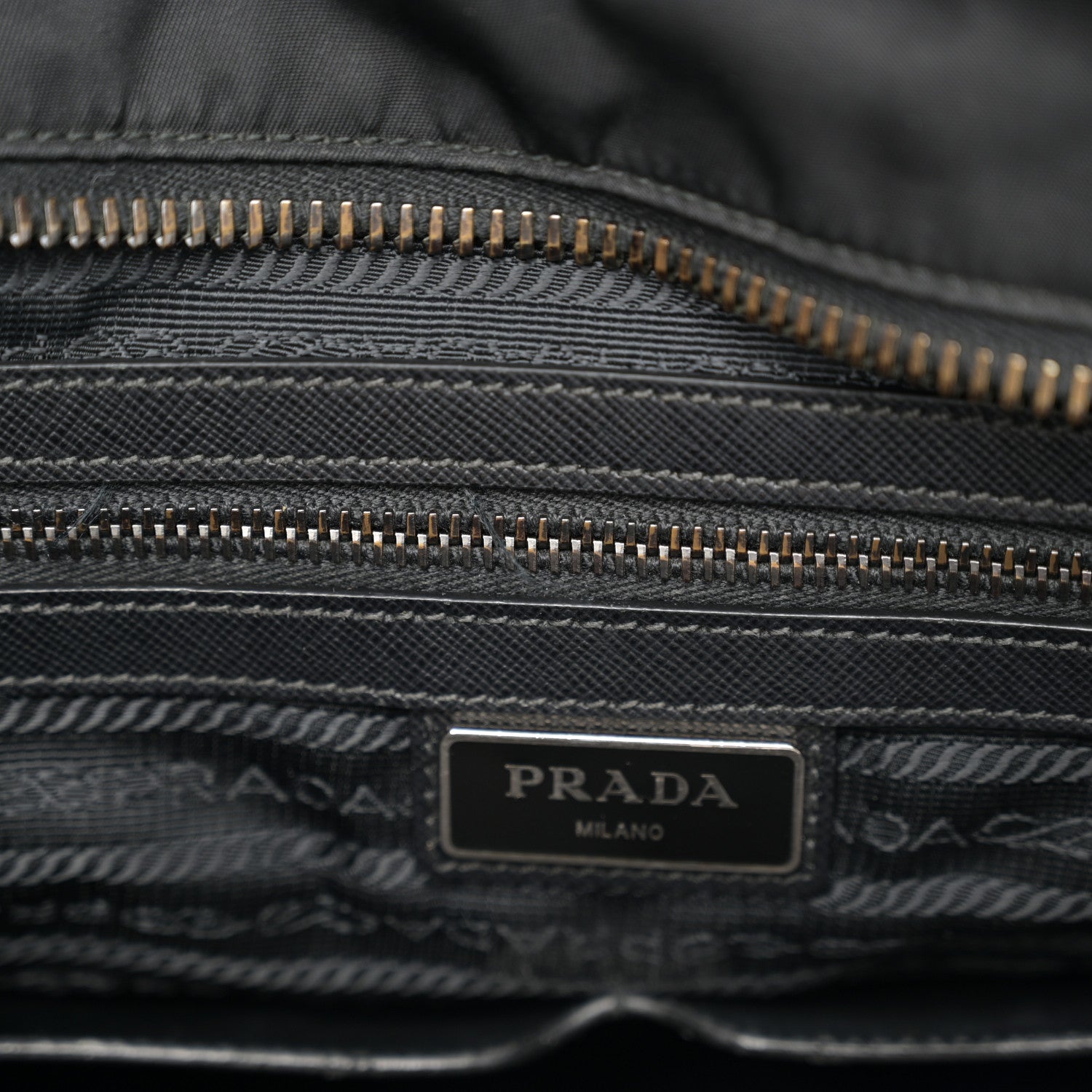 Prada Tessuto Nylon Saffiano Tote Black 10 of 10
