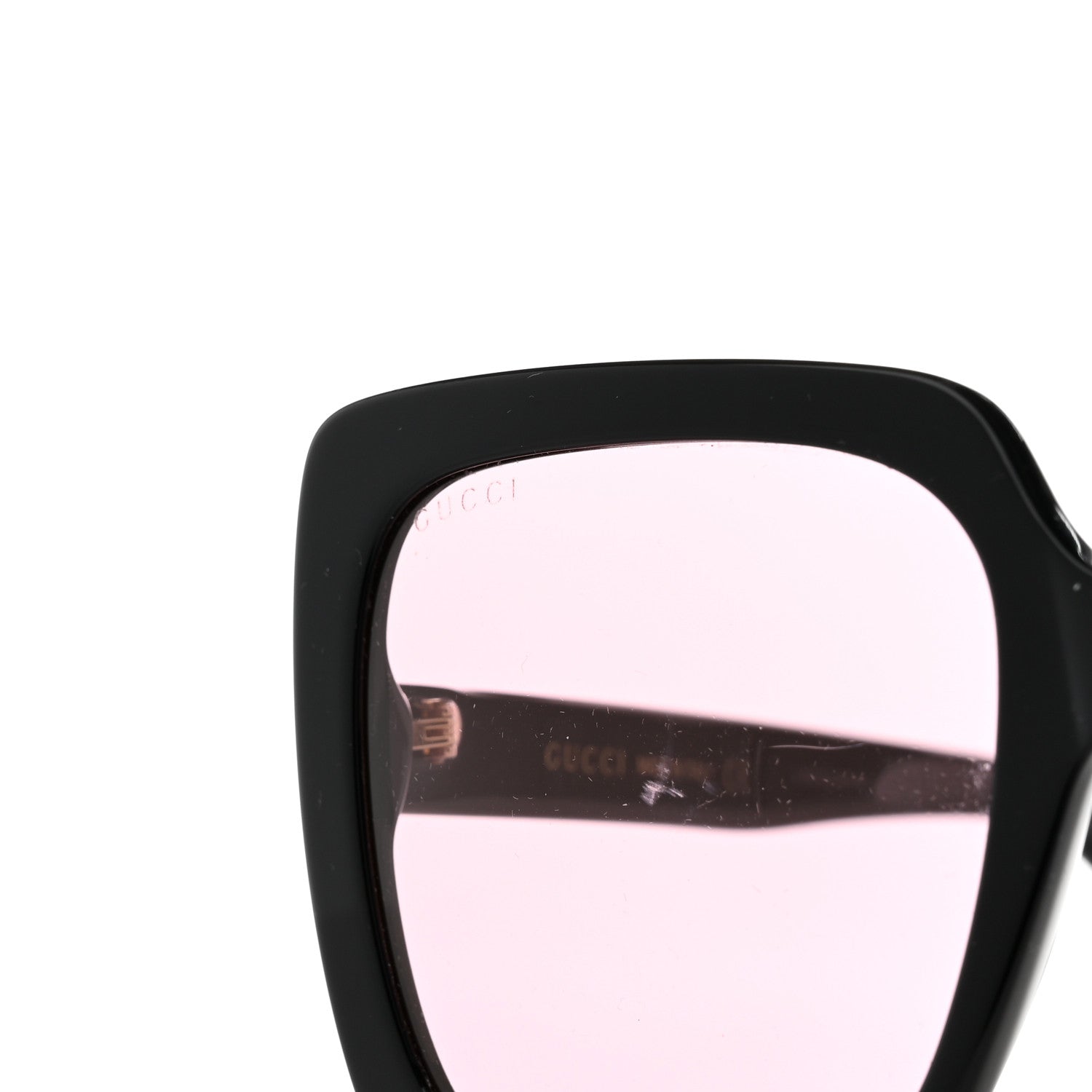 Gucci Crystal Square Frame GG Sunglasses GG0418S Black Pink 7 of 7