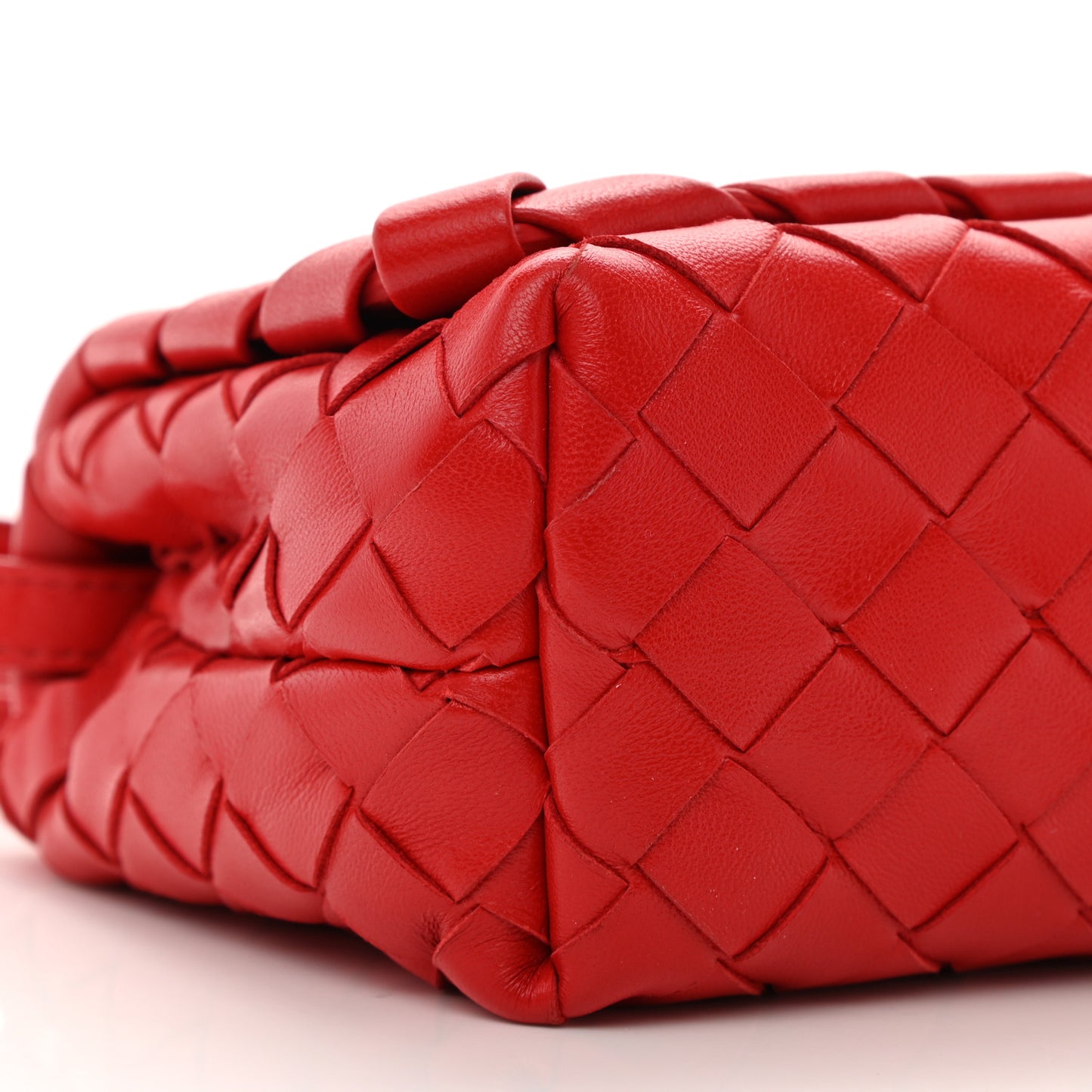 Nappa Intrecciato Mini Crossbody Red