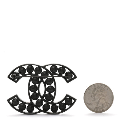 Chanel Bead CC Brooch Black 2 of 4