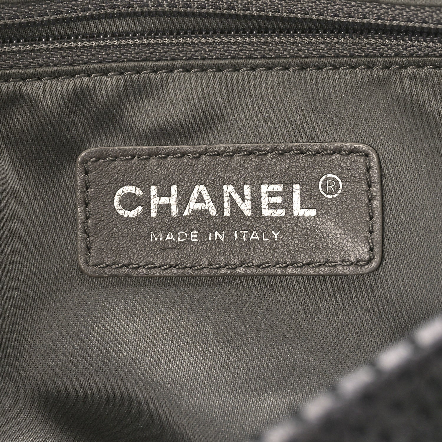 Chanel Metallic Crackled Calfskin Large Perforated Drill Flap Black 6 of 8