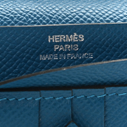 Hermes Epsom Bearn Compact Wallet Bleu Electrique Mykonos 6 of 6