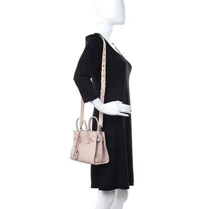 Saint Laurent Grained Calfskin Nano Supple Sac De Jour Marble Pink 2 of 11