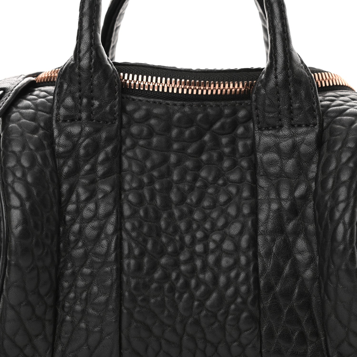 Alexander Wang Pebbled Lambskin Mini Rockie Black Rose Gold Hardware 7 of 10