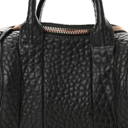 Alexander Wang Pebbled Lambskin Mini Rockie Black Rose Gold Hardware 7 of 10