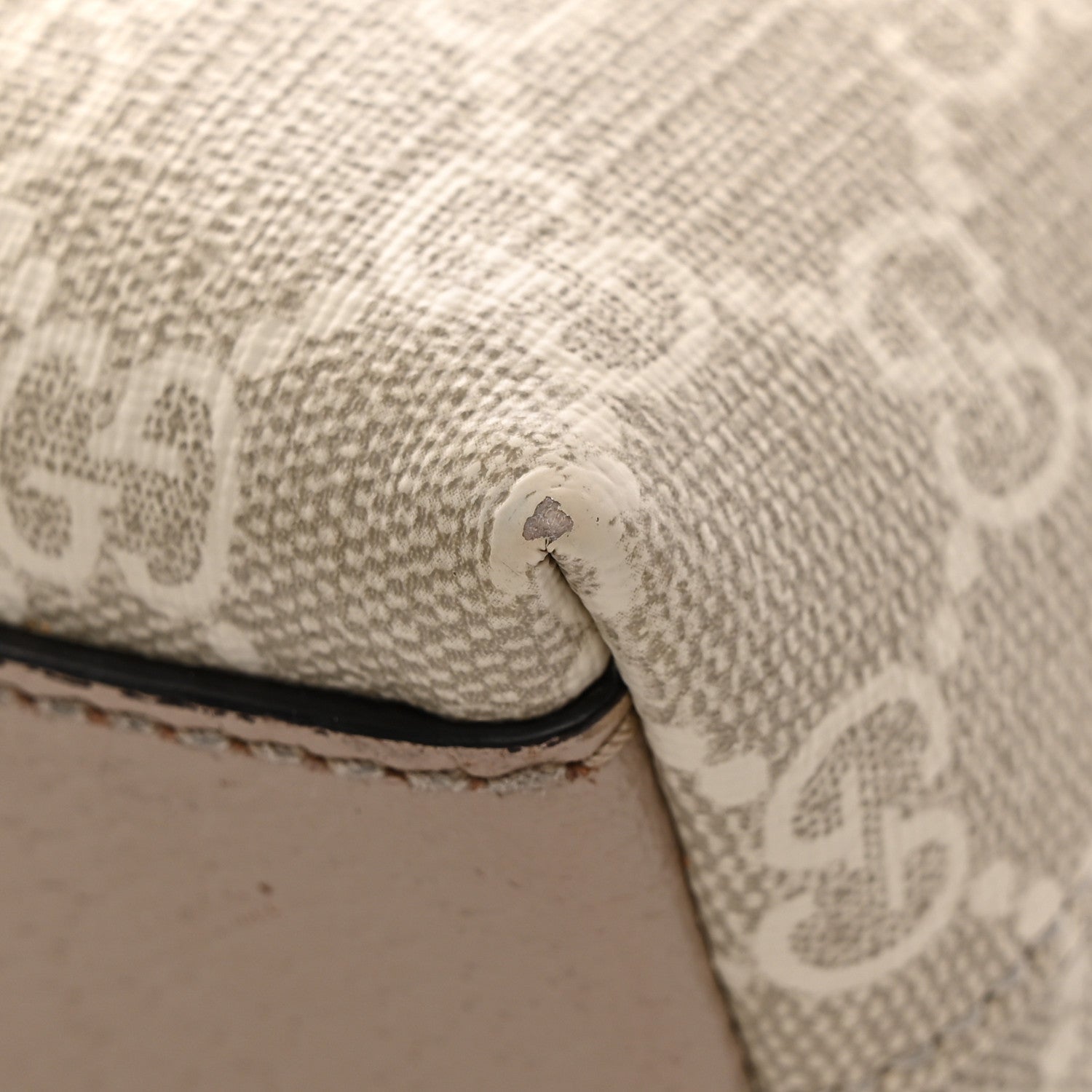 Gucci GG Supreme Monogram Textured Dollar Calfskin Web Small Ophidia Dome Shoulder Beige Mystic White Oatmeal 11 of 14