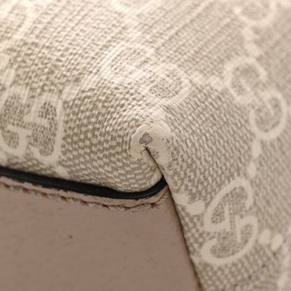 Gucci GG Supreme Monogram Textured Dollar Calfskin Web Small Ophidia Dome Shoulder Beige Mystic White Oatmeal 11 of 14