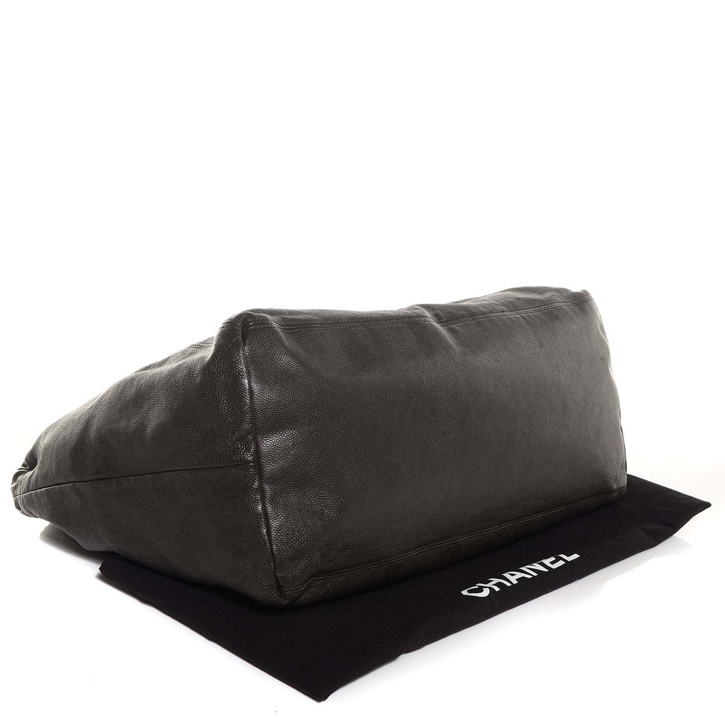 Distressed Caviar Large Coco Cabas Dark Grey