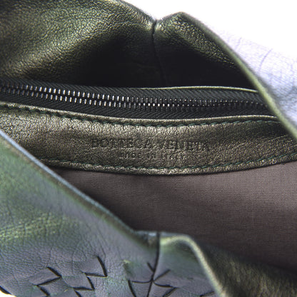Bottega Veneta Iridescent Nappa Intrecciato Aquilone Fortune Cookie Hobo Green 8 of 10