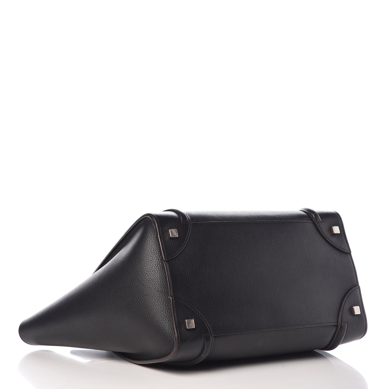 Celine Drummed Calfskin Mini Luggage Black 4 of 6