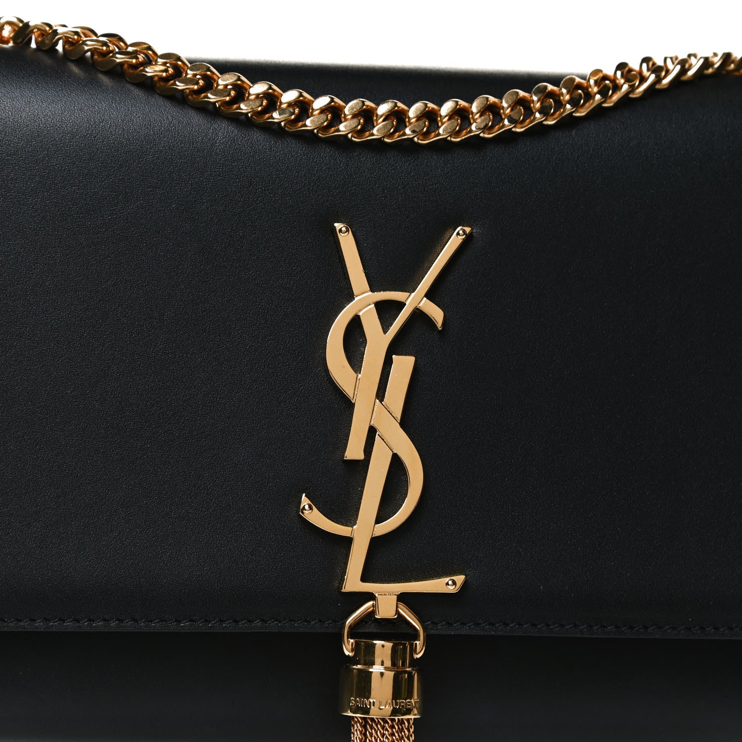 Saint Laurent Calfskin Small Classic Monogram Kate Tassel Satchel Black 8 of 13