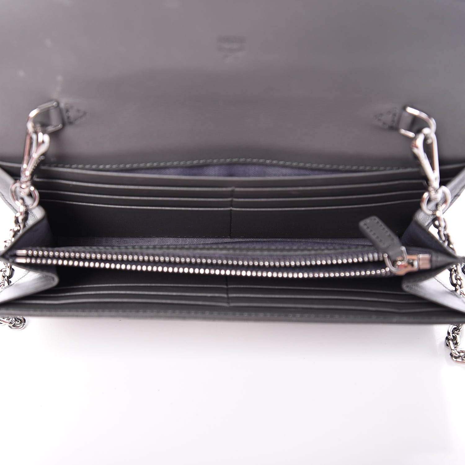 MCM Visetos Large Patricia Wallet On Chain Phantom Grey 5 of 11