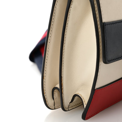 Gucci Calfskin Bamboo Web Mini Dionysus Top Handle Bag White Blue Hibiscus Red 14 of 14