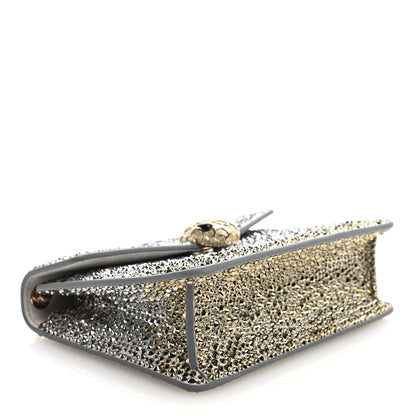 Bulgari Crystal Serpenti Forever Mini Crossbody Bag Gold Silver 5 of 11