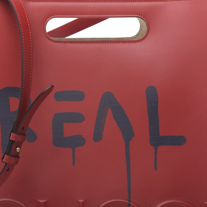 Gucci Calfskin GucciGhost Real Medium XL Tote Hibiscus Red 10 of 11
