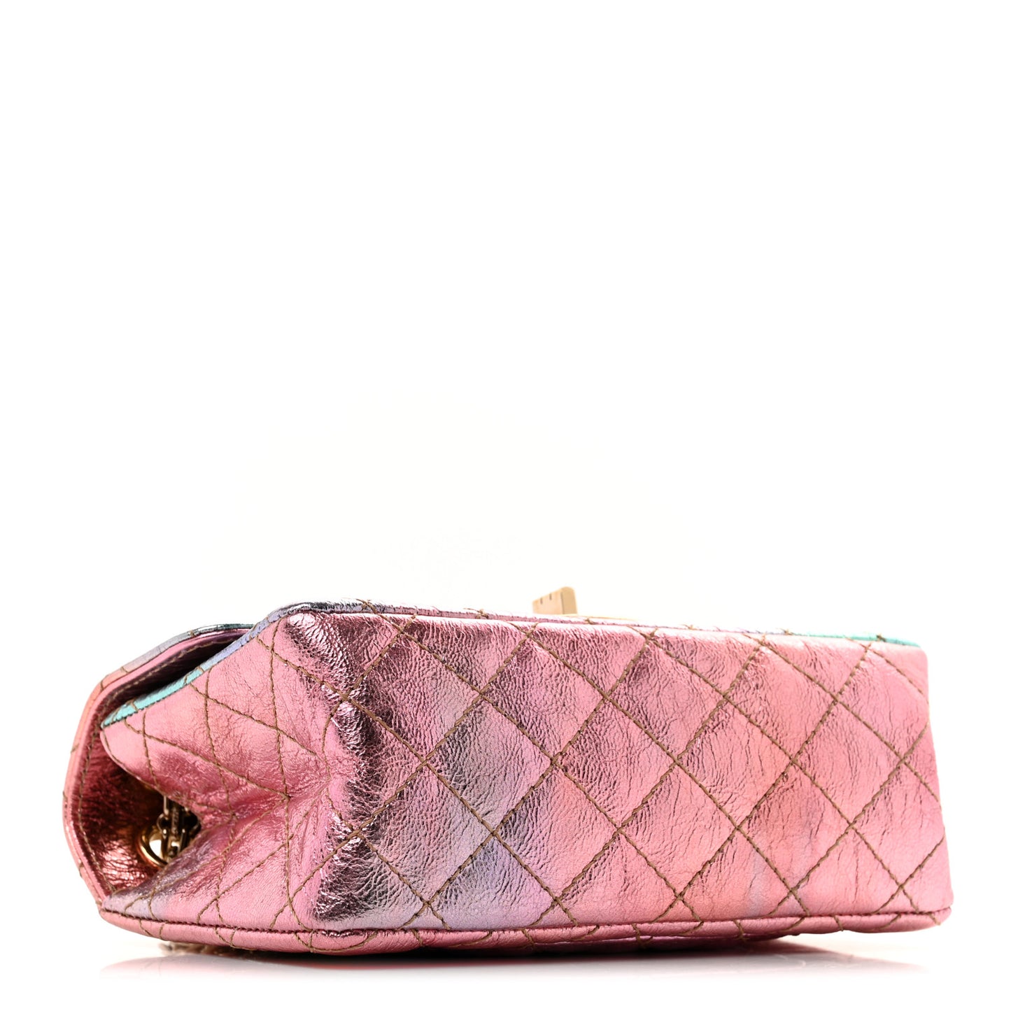 Metallic Goatskin Quilted Mini 2.55 Reissue Flap Multicolor