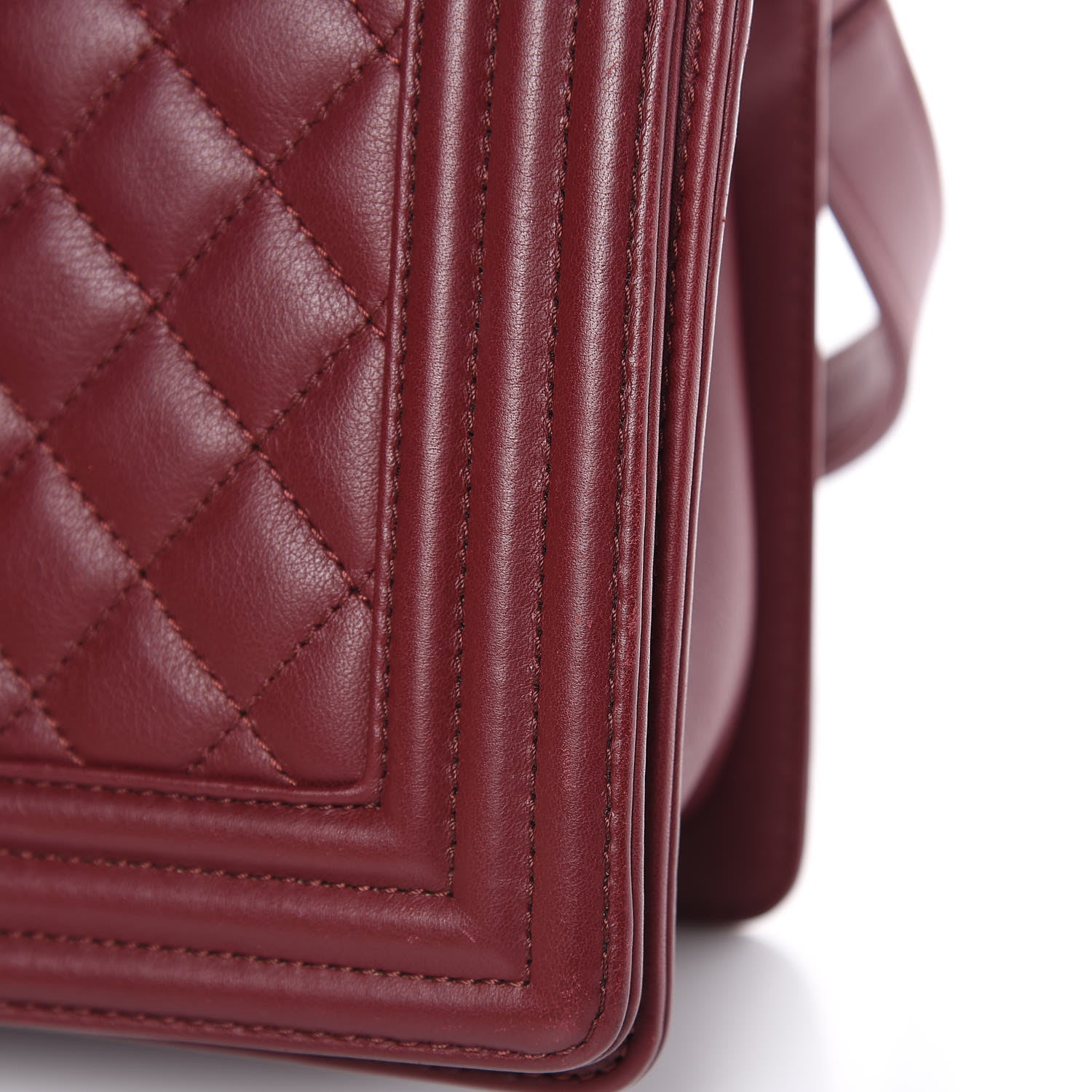 Chanel Calfskin Quilted Medium Boy Flap Burgundy 15 of 15