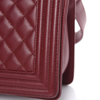Chanel Calfskin Quilted Medium Boy Flap Burgundy 15 of 15