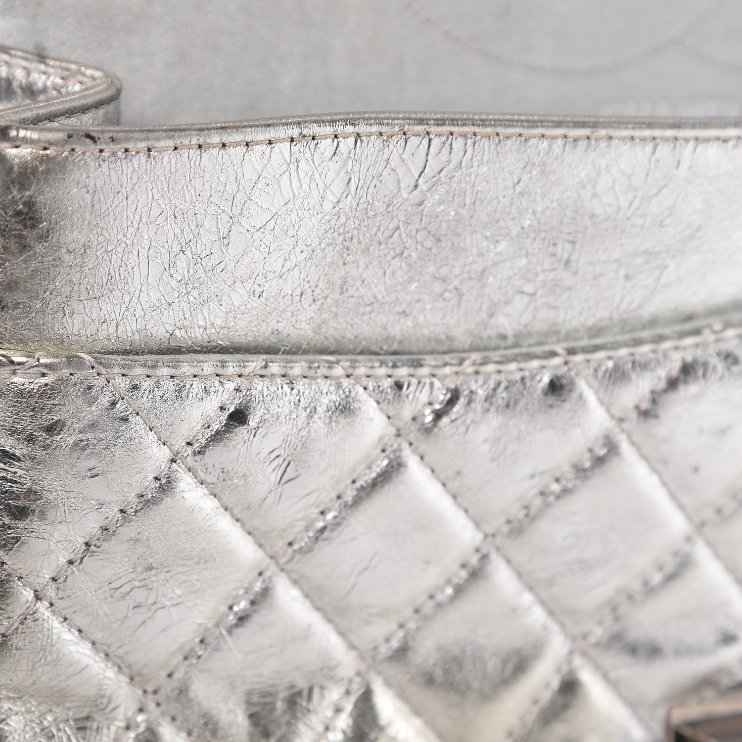 Chanel Metallic Aged Calfskin Quilted 2.55 Reissue 227 Flap Silver 13 of 22