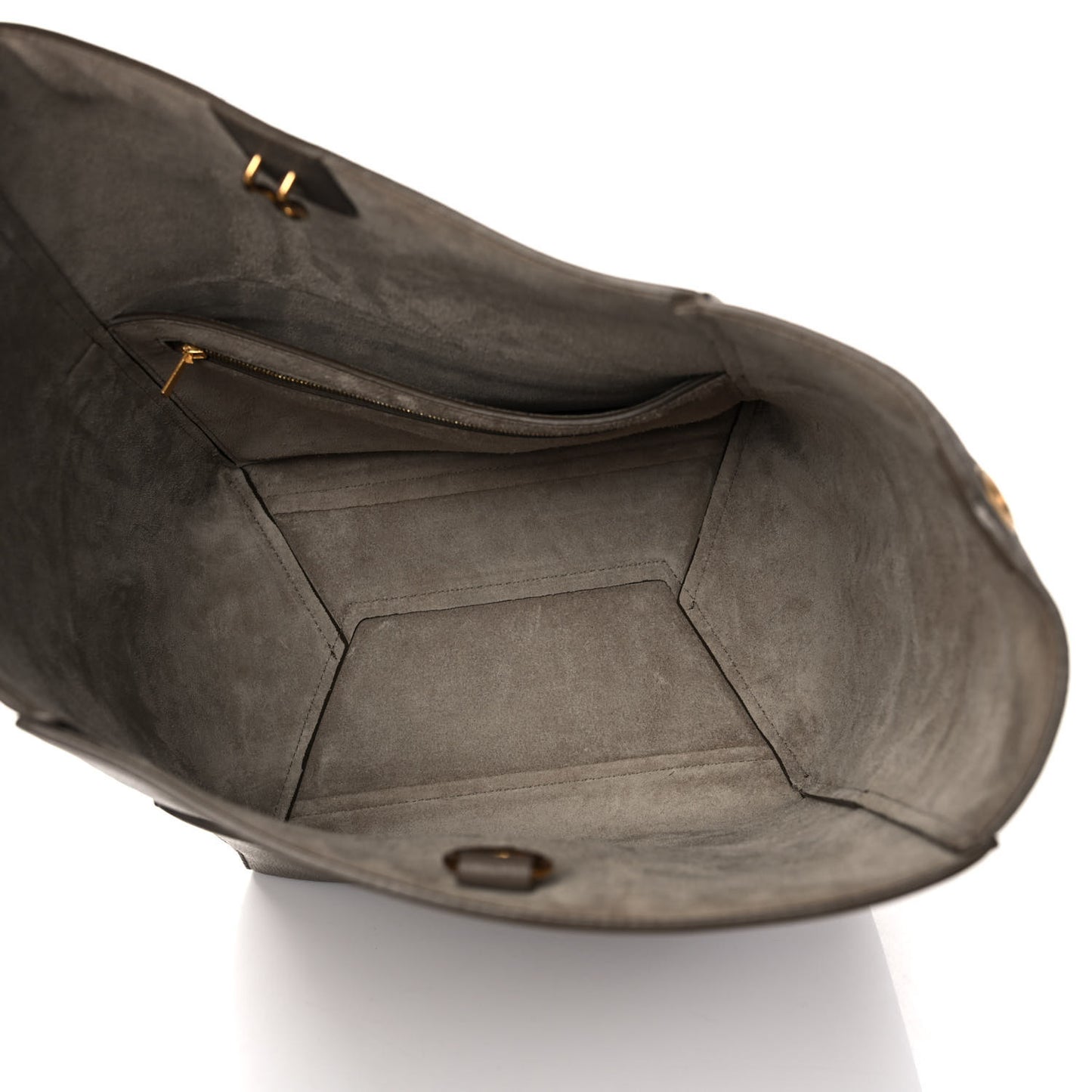 Soft Grained Calfskin Sangle Bucket Bag Taupe