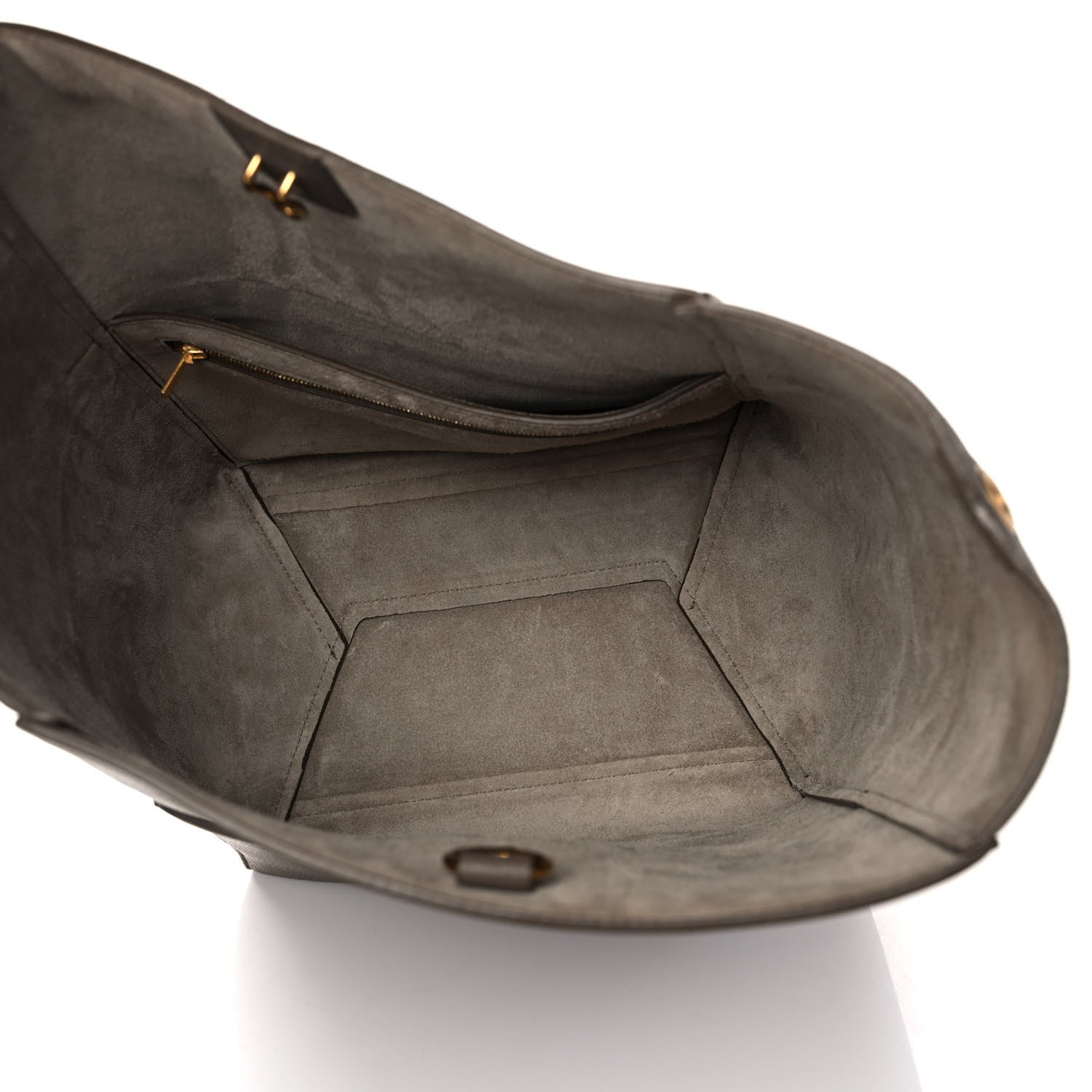 Celine Soft Grained Calfskin Sangle Bucket Bag Taupe 5 of 12