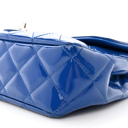Chanel Patent Quilted Small Coco Shine Flap Blue 10 of 15