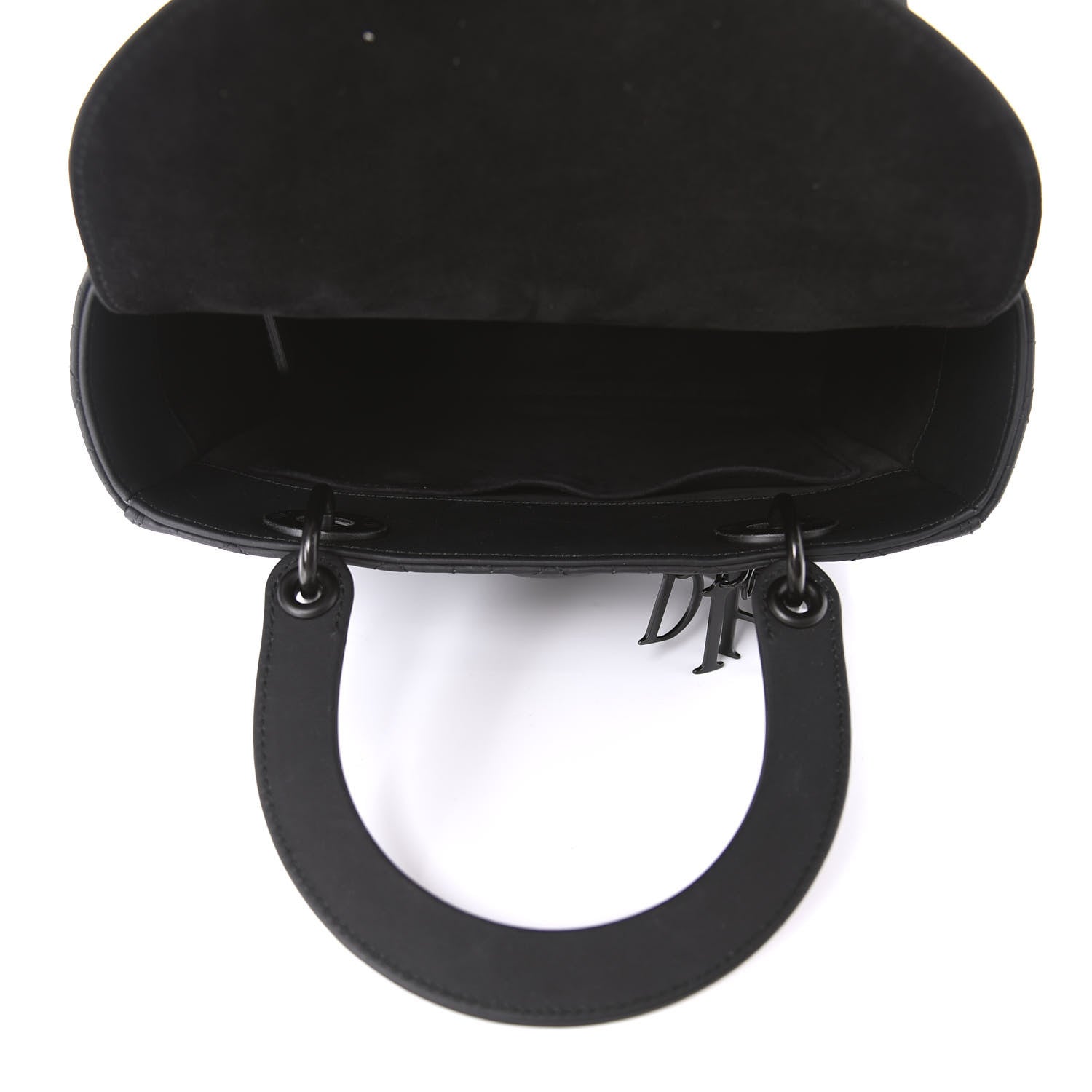 Christian Dior Ultra Matte Calfskin Cannage Medium Lady Dior Black 6 of 11
