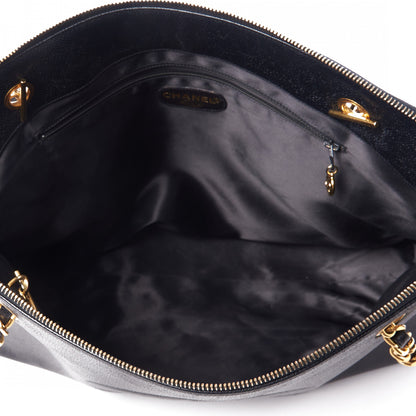 Chanel Caviar Large CC Shoulder Bag Black 6 of 9