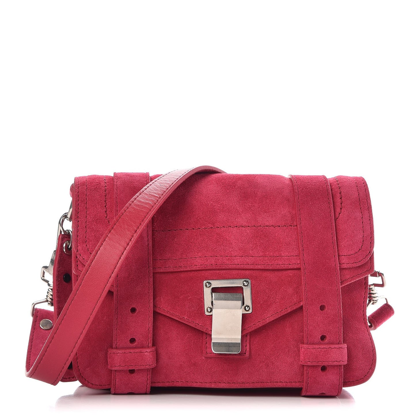 Suede PS1 Pouch Messenger Raspberry