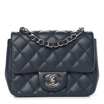 Chanel Caviar Quilted Mini Square Flap Navy 1 of 10
