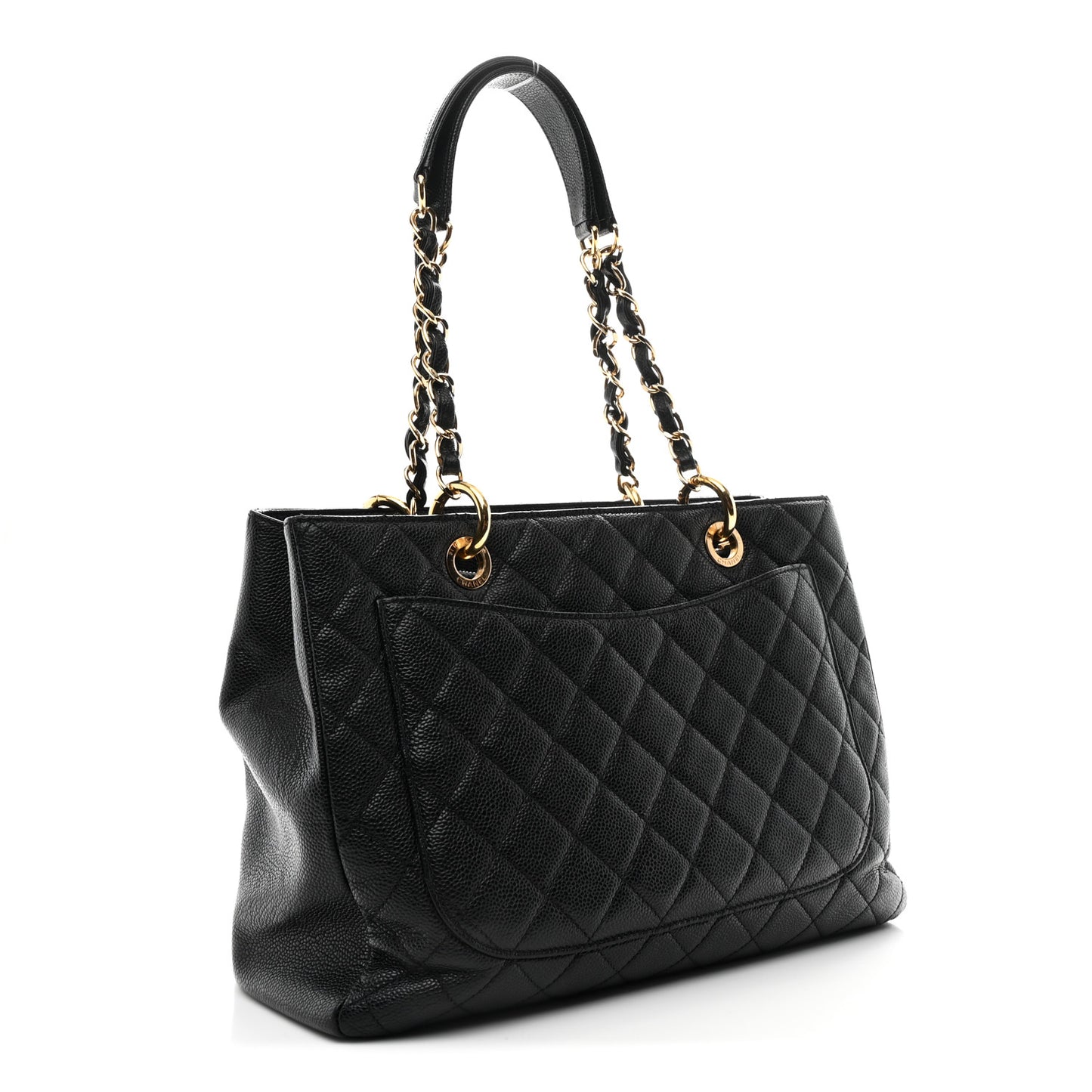 Caviar Quilted Grand Shopping Tote GST Black