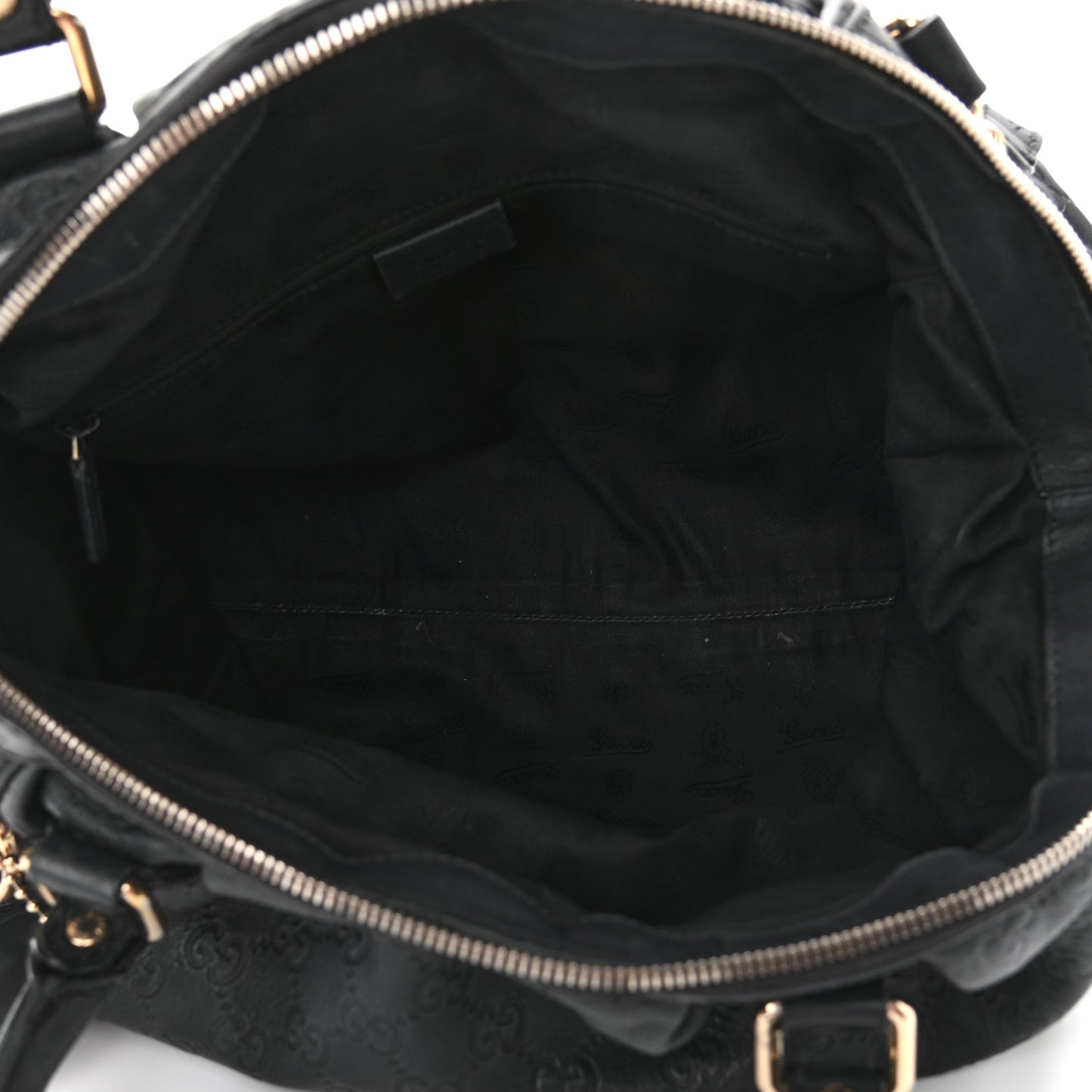 Guccissima Medium Sukey Boston Black
