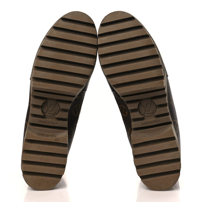 Louis Vuitton Suede Calfskin Monogram Laureate Platform Desert Boots 41 Taupe 5 of 7