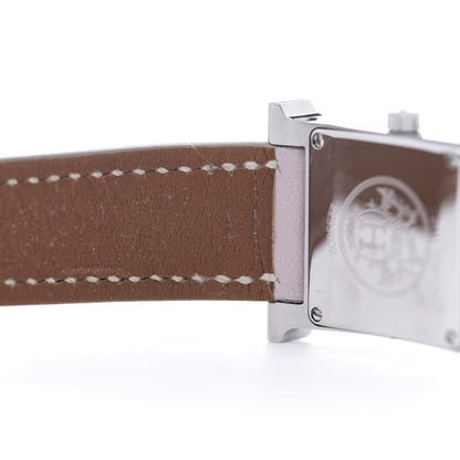 Hermes Stainless Steel Swift 21mm Heure H Hour Quartz Watch Rose Dragee 6 of 10