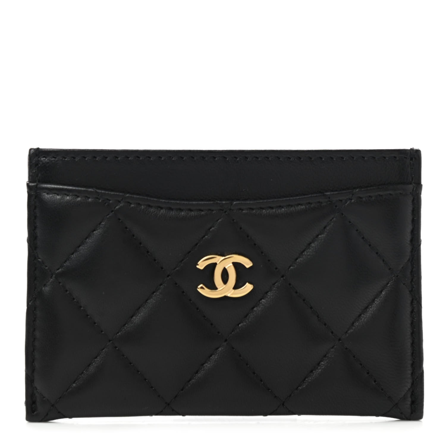 Chanel Lambskin Quilted Card Holder Black 1 of 8