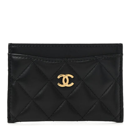 Chanel Lambskin Quilted Card Holder Black 1 of 8