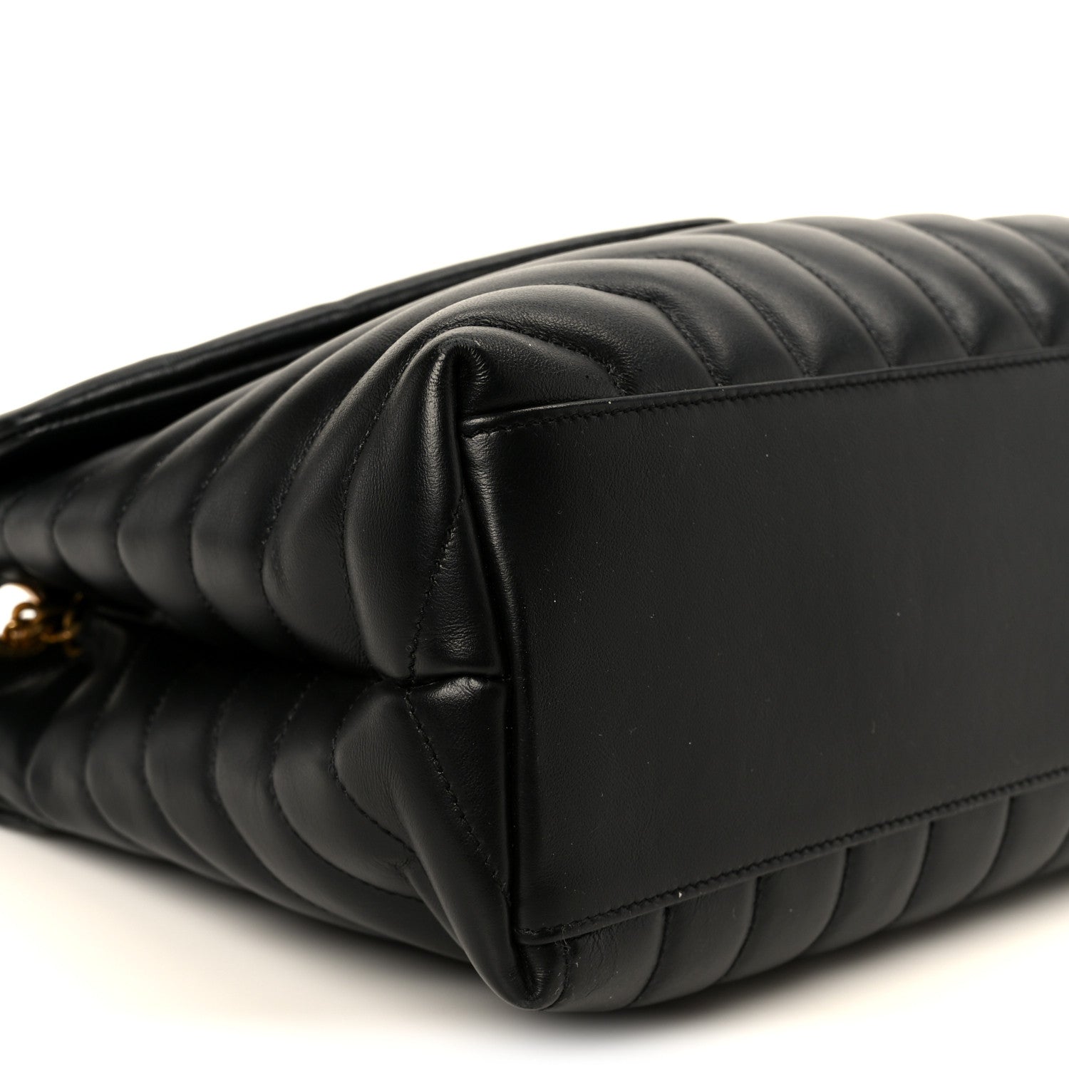 Saint Laurent Calfskin Y Quilted Monogram Medium Loulou Chain Satchel Black 10 of 11