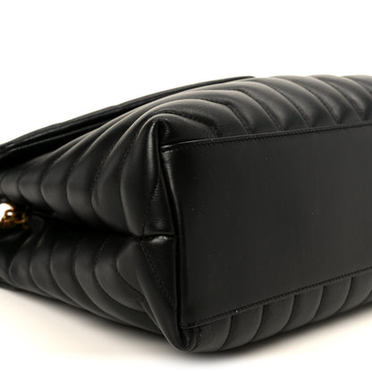 Saint Laurent Calfskin Y Quilted Monogram Medium Loulou Chain Satchel Black 10 of 11