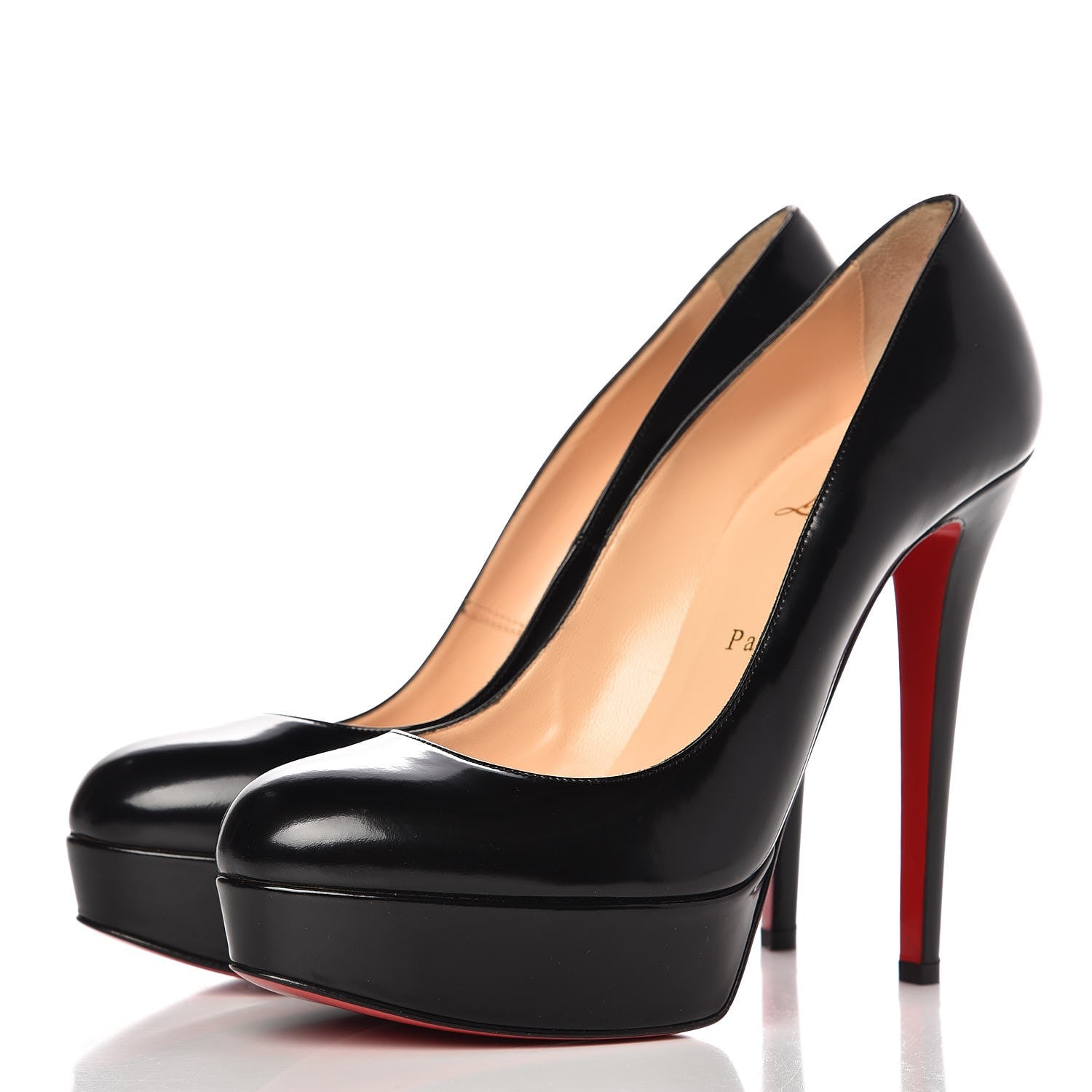 Christian Louboutin Kid Hi Elisa 100 Platform Pumps 39.5 Black 3 of 7