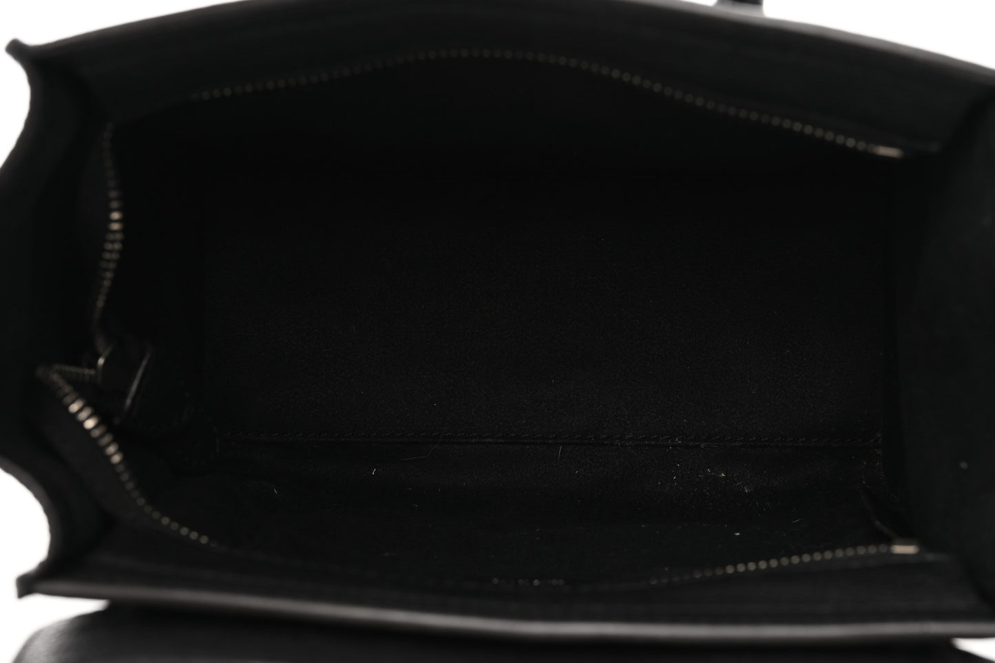Drummed Calfskin Nano Luggage Black