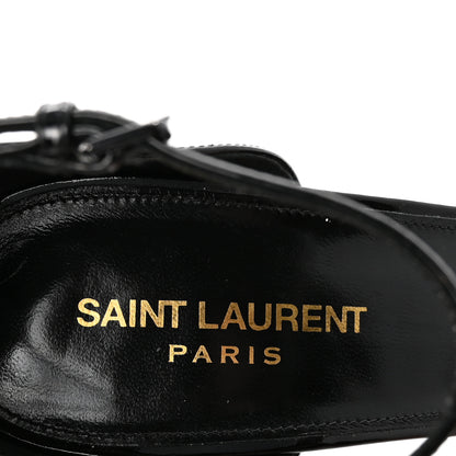 Saint Laurent Patent Calfskin Opyum 110 Sandals 40 Black 8 of 9