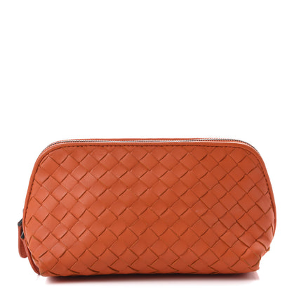 Bottega Veneta Nappa Intrecciato Cosmetic Case Tangerine 1 of 10